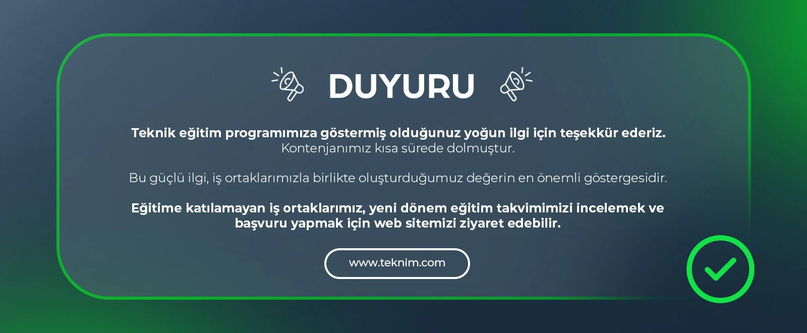 2026 İş Ortağı Eğitimleri