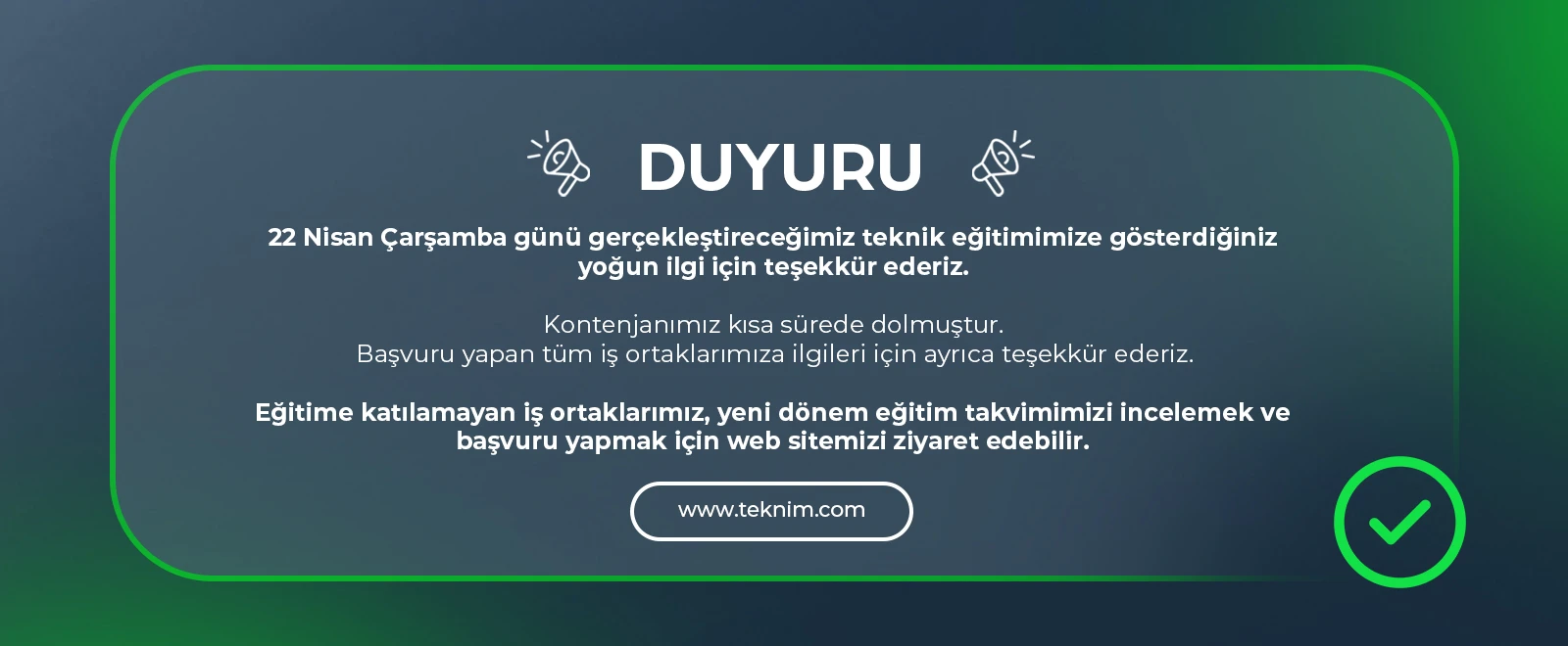 2026 İş Ortağı Eğitimleri