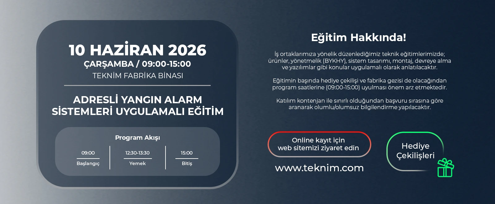 10 Haziran Adresli Yangın Alarm Sistemleri Uygulamalı Eğitim