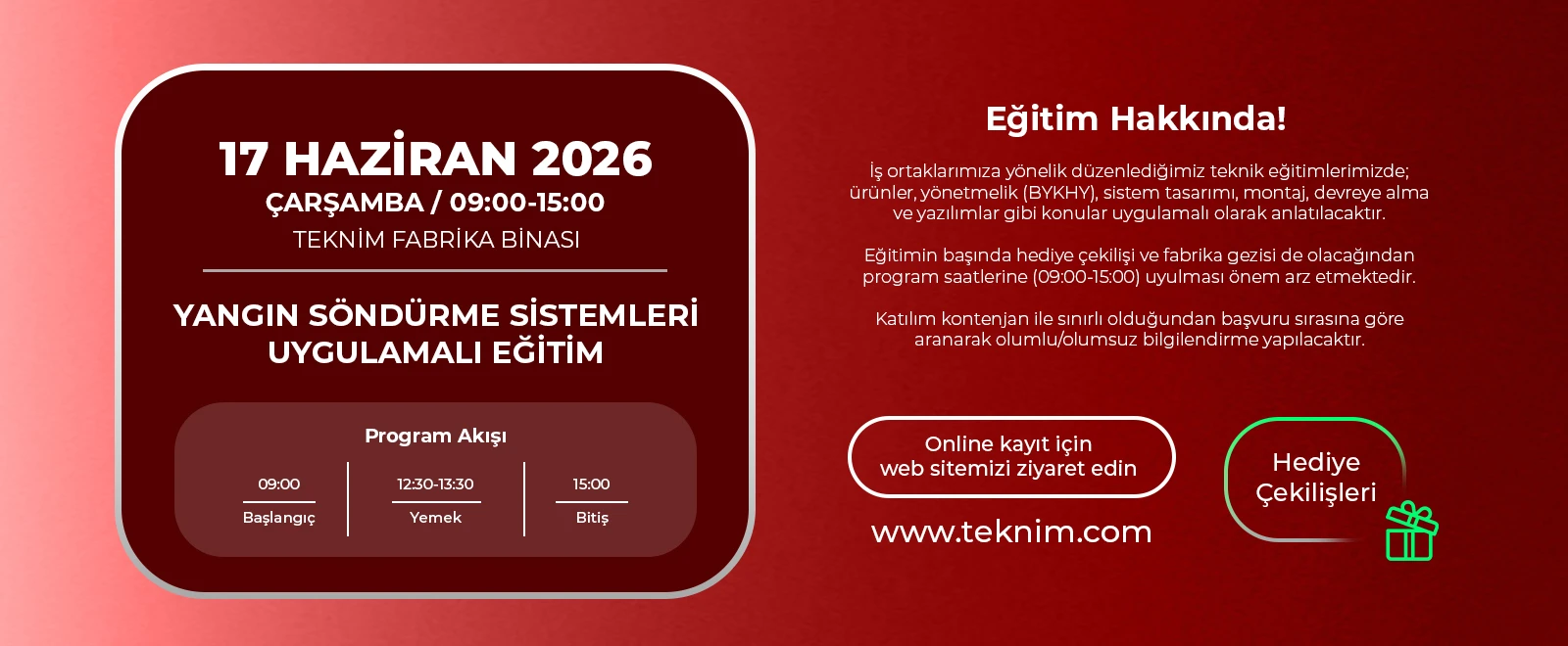 Yangın Söndürme Sistemleri Uygulamalı Eğitim